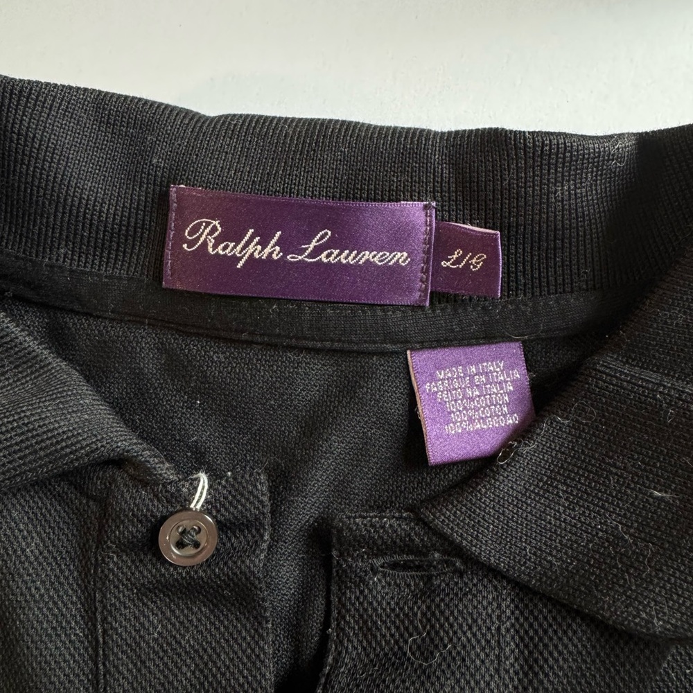 Purple Label Ralph Lauren Black Polo Shirt